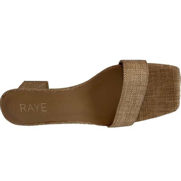 Raye Women's Julie Heel Sandal Nude Tan‎ Trapezoid Heel Size 7 - Picture 12 of 12